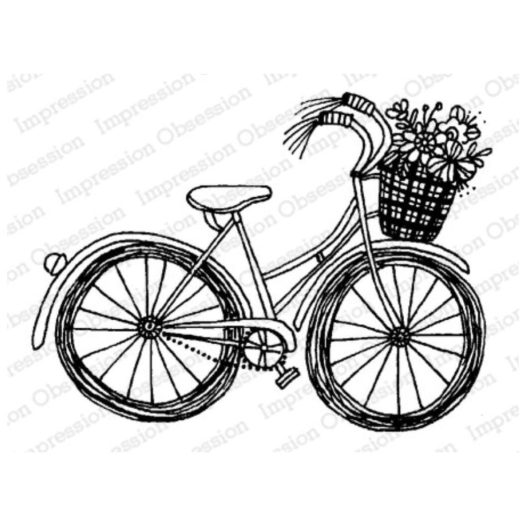 IO SPRING BIKE WOOD STAMP