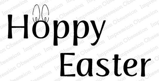 IO HOPPY EASTER WOOD STAMP