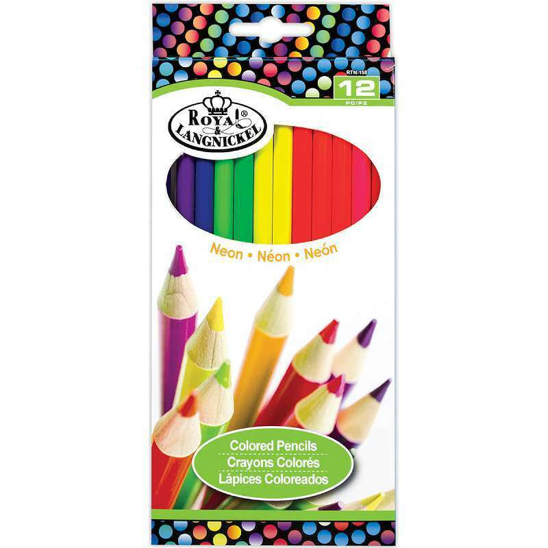 ROYAL NEON PENCIL SET 12PC