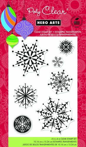 H A CLEAR DESIGNER SNOWFLAKES STAMP SET