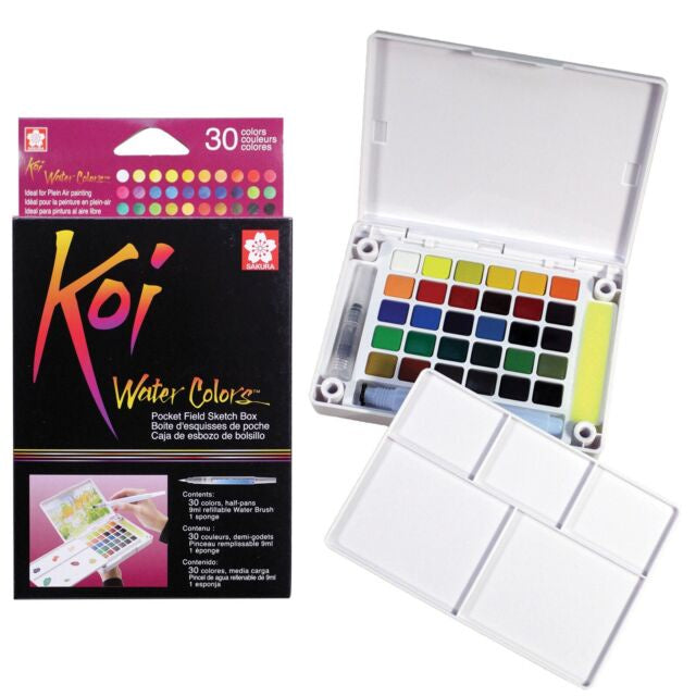 KOI WATERCOLOR 30 COLOR SKETCH BOX
