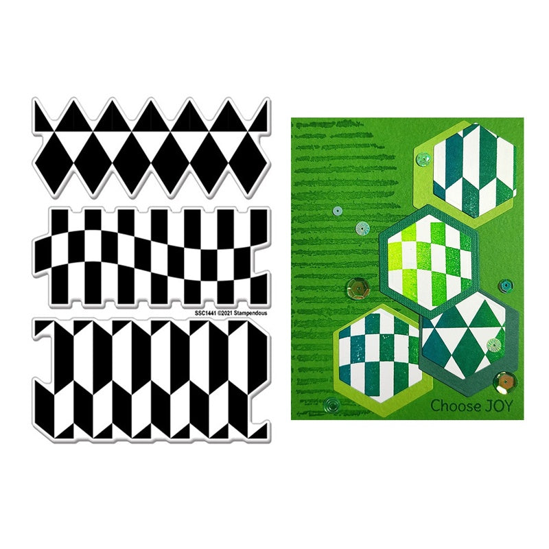 STA GEO BORDERS CLEAR STAMP SET