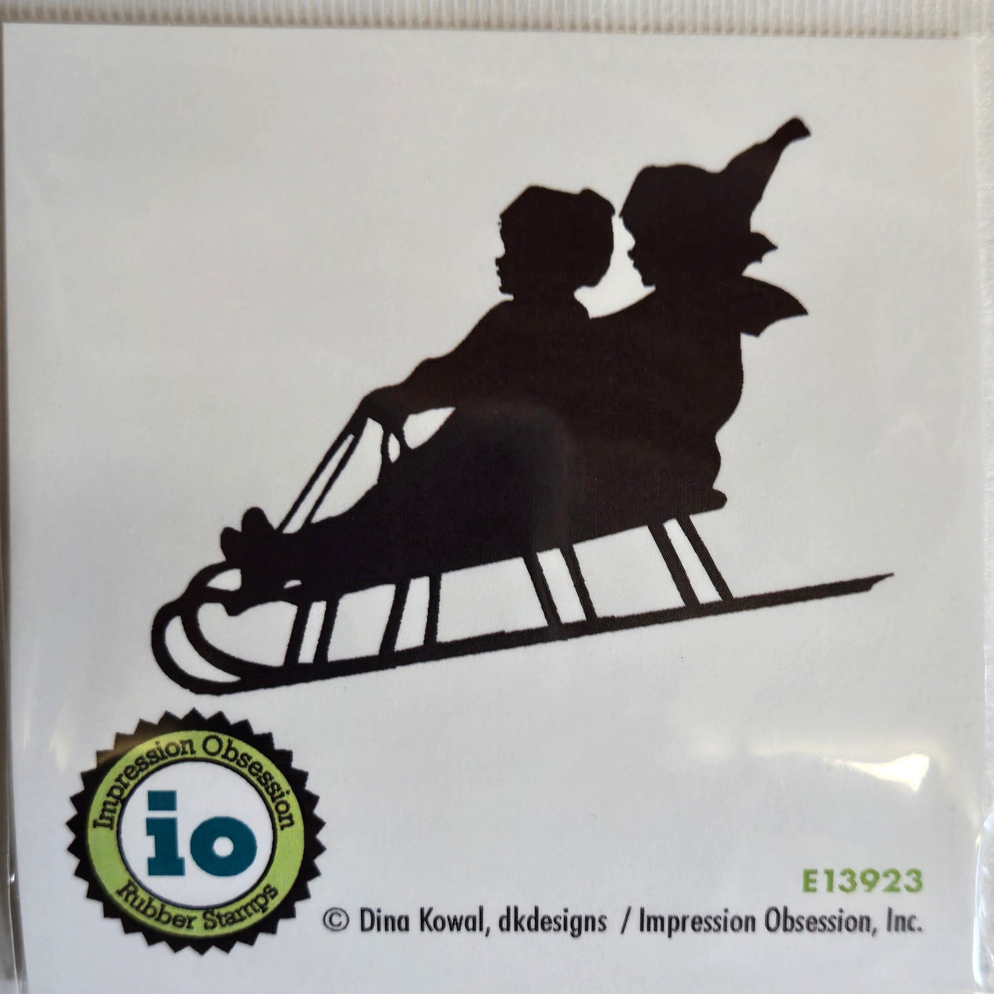 IO CLING SLED SILHOUETTE STAMP