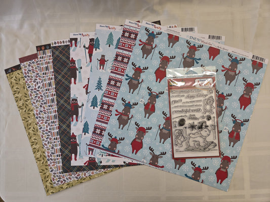 Dare 2B Artzy Patterned Paper Set 12x12 "Snow Much Fun"