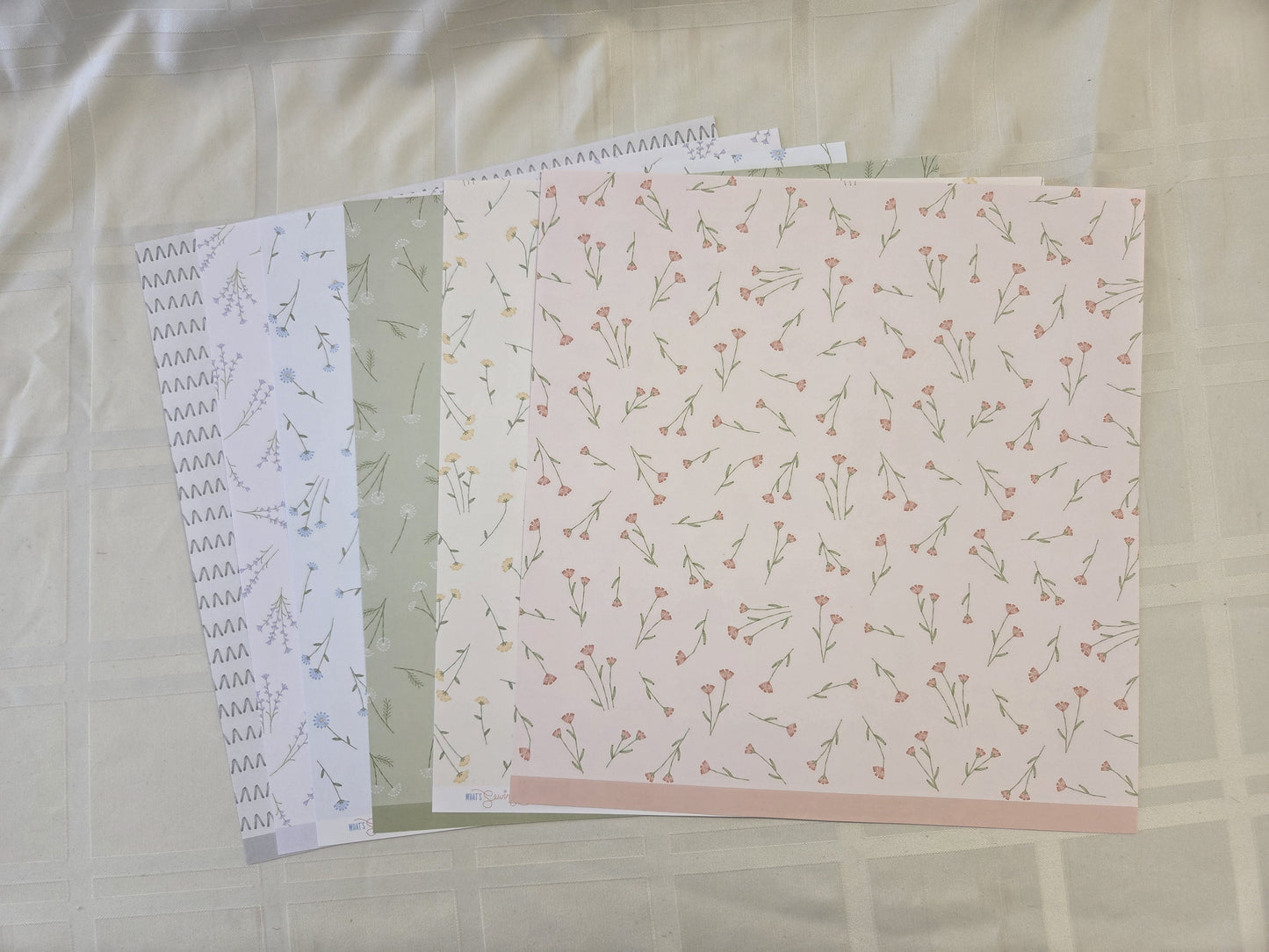 Lawn Fawn 6 Color Patterned Paper Pack 12x12 "What's Sewing On"