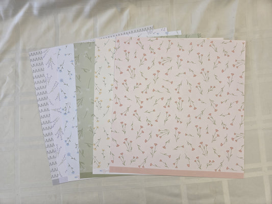 Lawn Fawn 6 Color Patterned Paper Pack 12x12 "What's Sewing On"