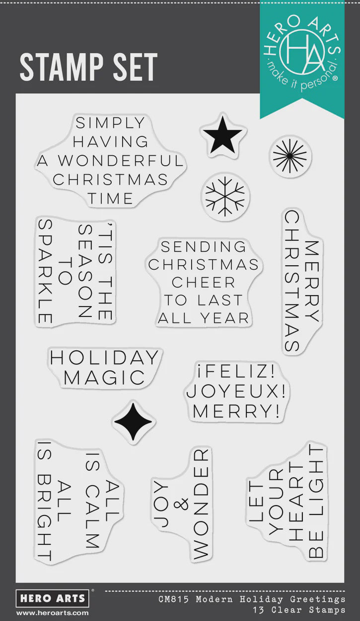 H A MODERN HOLIDAY GREETINGS STAMP SET