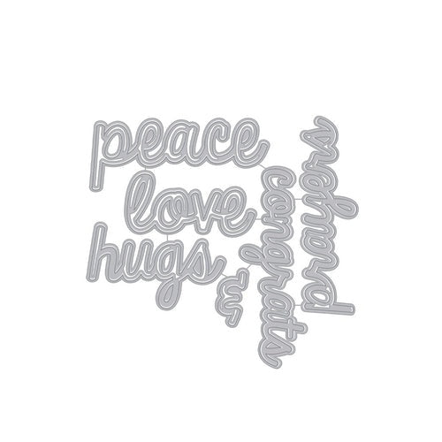 H A PEACE WORDS DIE SET