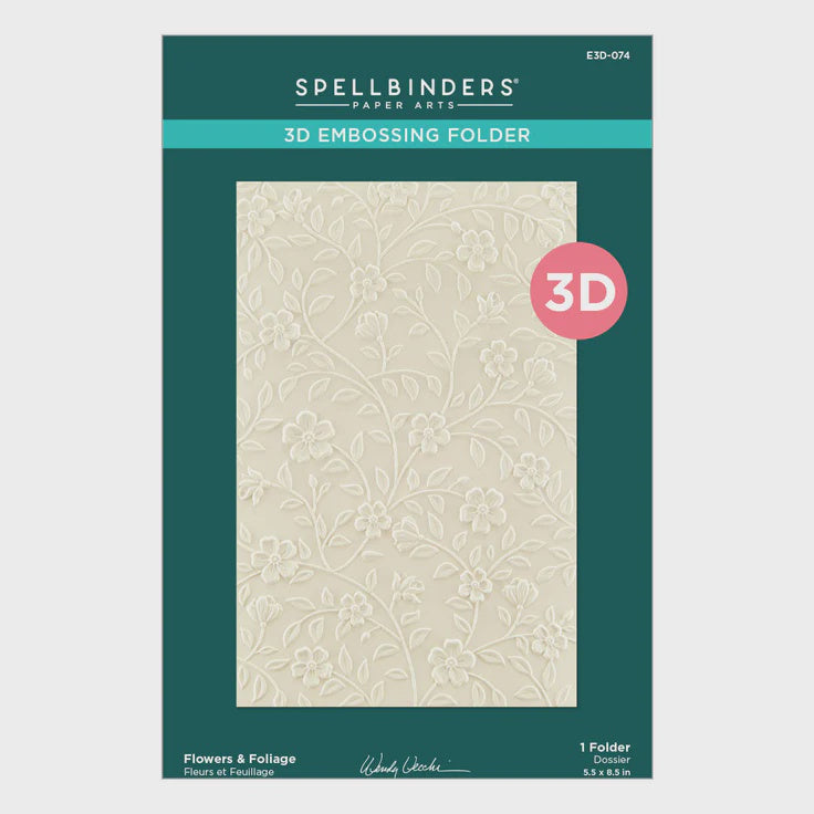 SB FLOWERS & FOLIAGE 3D EMBOSSING FOLDER