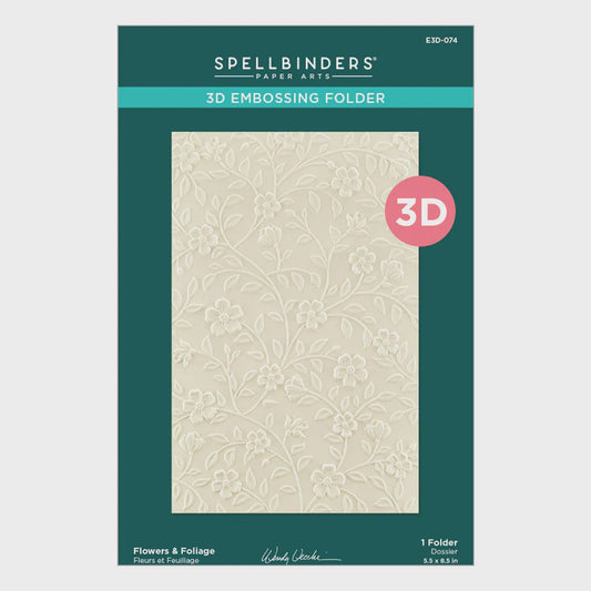 SB FLOWERS & FOLIAGE 3D EMBOSSING FOLDER