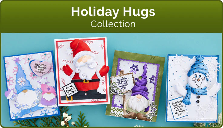 Adorable Santa, Snowman, and Gnome Holiday Hugs Stamps!