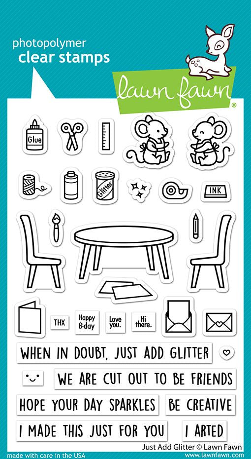LF JUST ADD GLITTER STAMP AND DIE BUNDLE