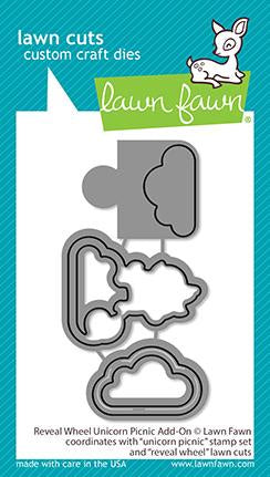 LF REVEAL WHEEL UNICORN PICNIC ADD-ON DIE AND STENCIL SET
