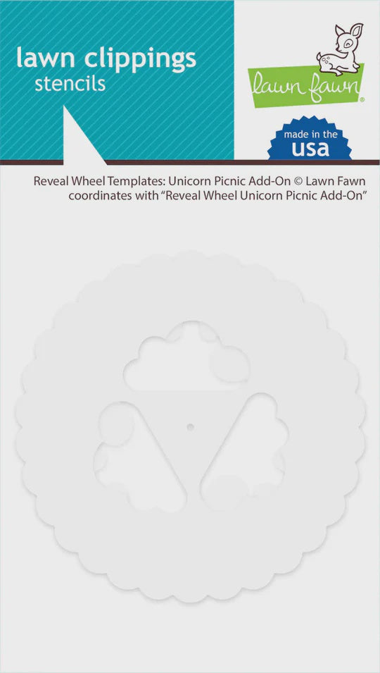 LF REVEAL WHEEL UNICORN PICNIC ADD-ON DIE AND STENCIL SET