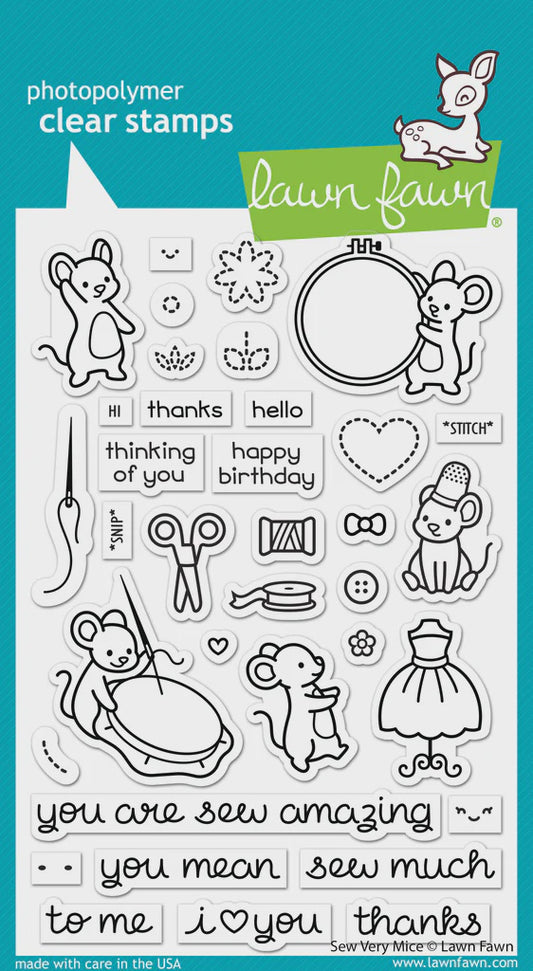 LF SEW VERY MICE STAMP AND DIE BUNDLE