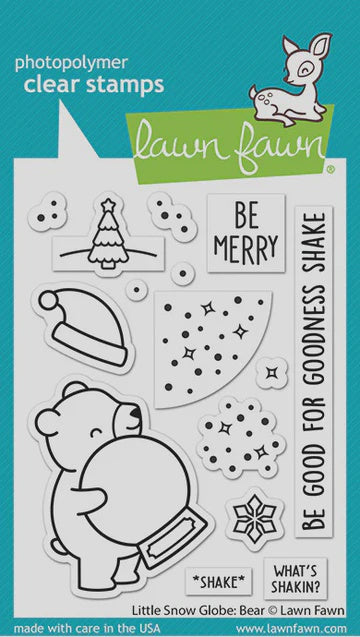LF LITTLE SNOW GLOBE BEAR STAMP AND DIE BUNDLE