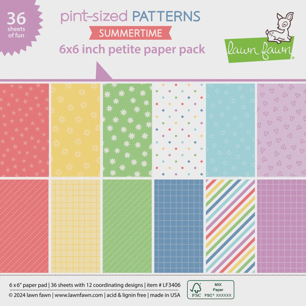 LF PINT-SIZED PATTERNS SUMMERTIME PETITE 6X6 PAPER PAD