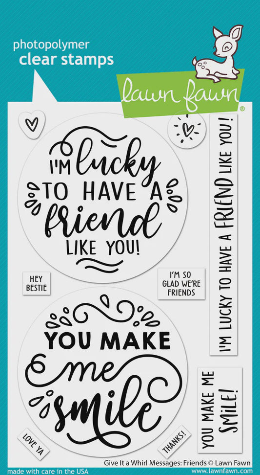 LF GIVE IT A WHIRL MESSAGES: FRIENDS STAMP SET