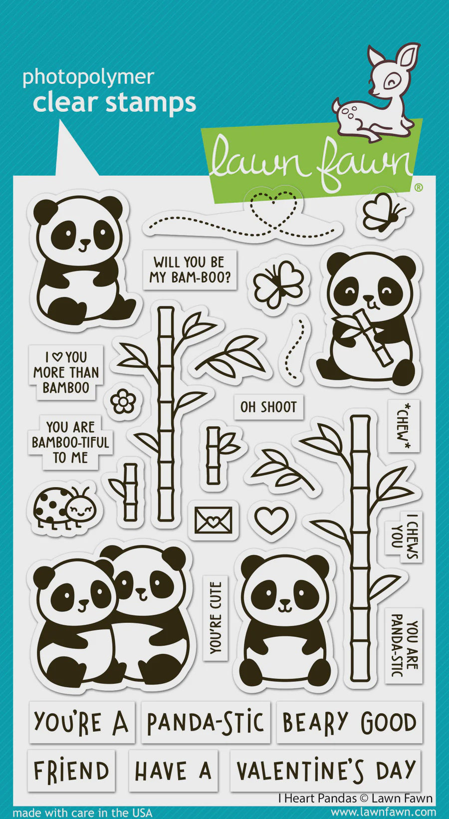 LF I HEART PANDAS STAMP SET