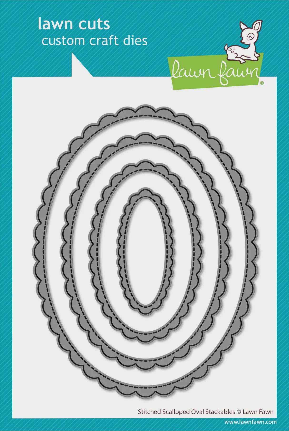 LF STITCHED SCALLOPED OVAL STACKABLES DIES