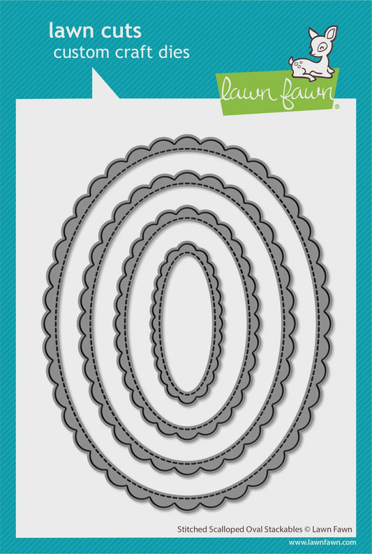 LF STITCHED SCALLOPED OVAL STACKABLES DIES