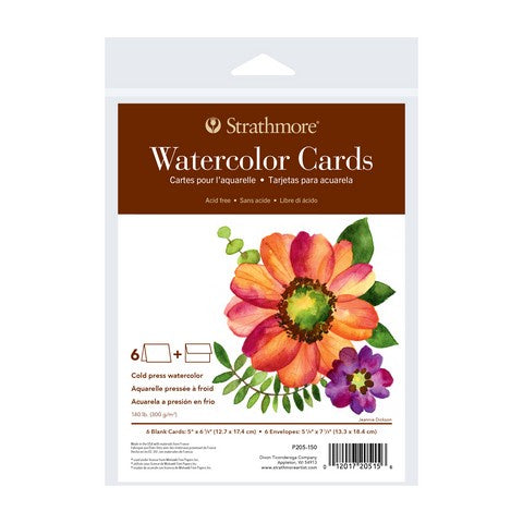 STRATH WATERCOLOR CARDS 6 PC