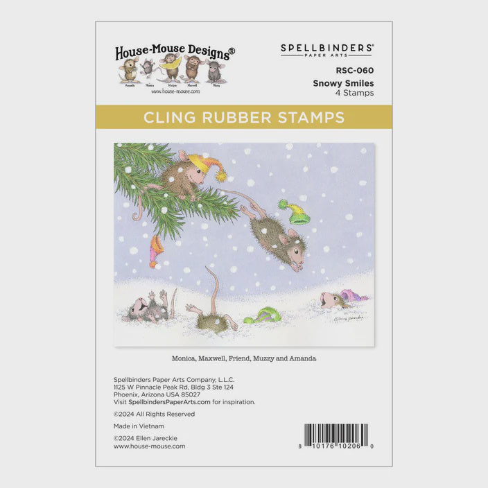 SB SNOWY SMILES CLING RUBBER STAMP SET