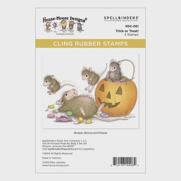 SB TRICK OR TREAT! CLING RUBBER STAMP SET