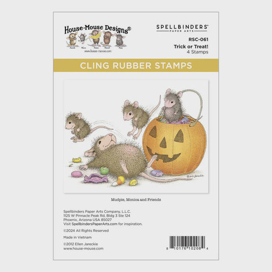 SB TRICK OR TREAT! CLING RUBBER STAMP SET