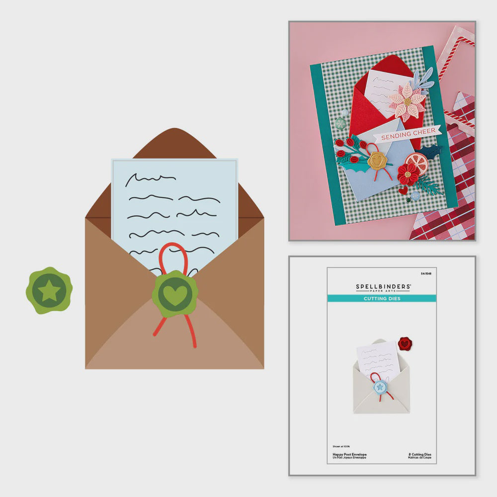 SB HAPPY POST ENVELOPE DIE SET