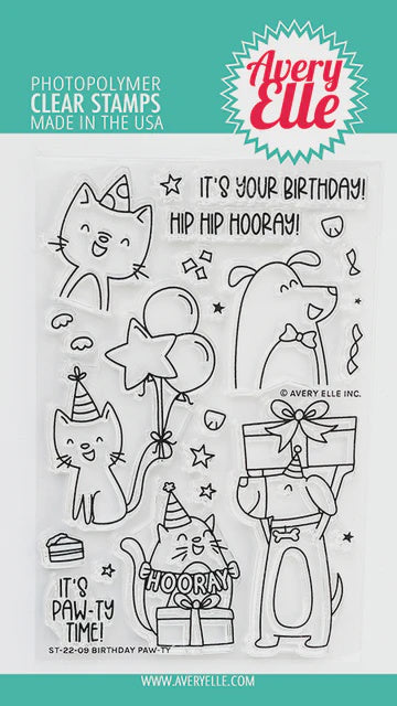AE BIRTHDAY PAW-TY STAMP AND DIE BUNDLE