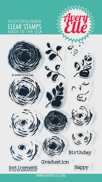 AE RANUNCULUS STAMP AND DIE BUNDLE