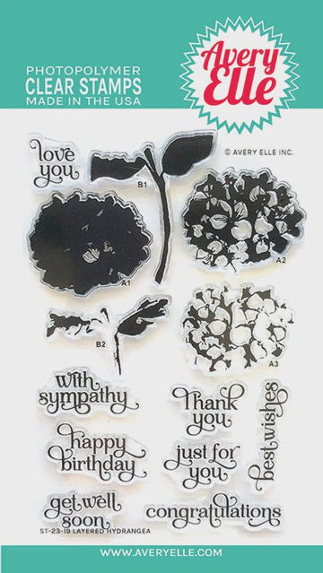 AE LAYERED HYDRANGEA STAMP AND DIE BUNDLE
