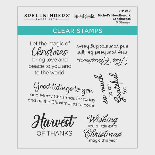 SB NICHOL'S NEEDLEWORK SENTIMENTS STAMP SET