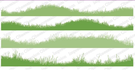IO SLIM SCENES WAVY GRASS DUOS CLING STAMP SET