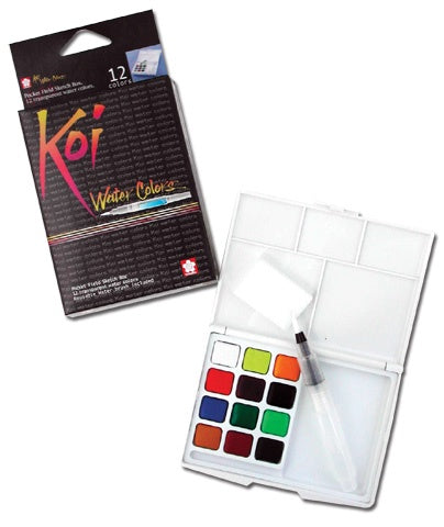 KOI WATERCOLOR 12 COLOR POCKET SKETCH BOX