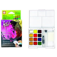 KOI WATERCOLOR 12 PIECE FLUOR AND METALLIC