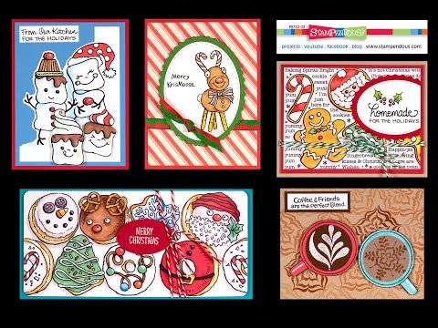 The holidays are a time to celebrate with friends and family with traditions of favorite desserts and cookie decorating. These adorable stamps will remind you of all those wonderful times. We have Slim Cling Rubber and Perfectly Clear Stamps™ with marshmallow, cookies, donuts, and lattes.