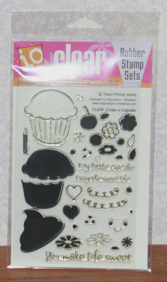 IO CLEAR CREATE-A-CUPCAKE STAMP SET