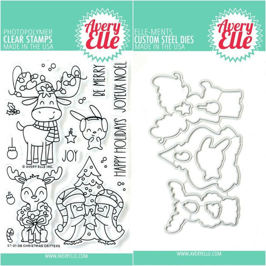 CHRISTMAS CRITTERS STAMP AND DIE BUNDLE