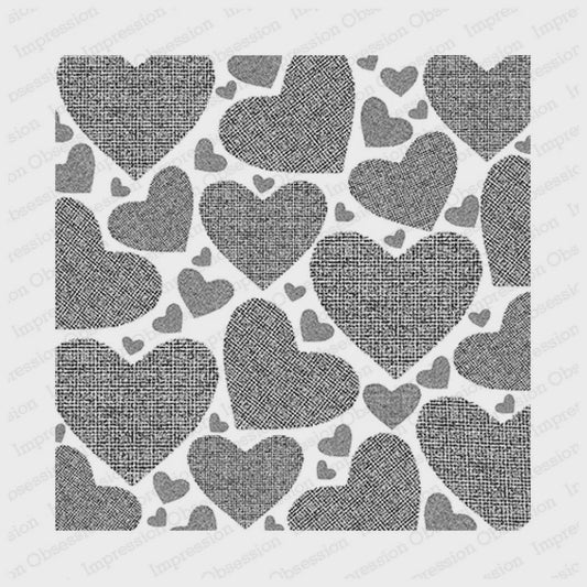 IO CAC TEXTURED HEARTS STAMP