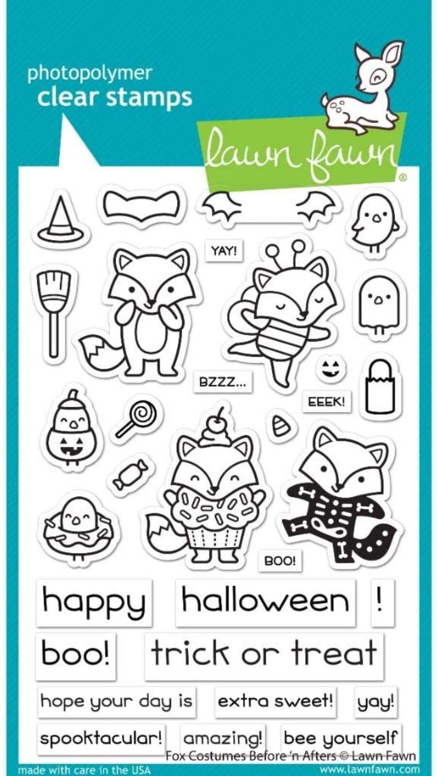 LF FOX COSTUMES BEFORE N' AFTERS  CLEAR STAMP SET