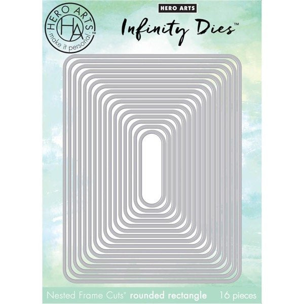 H A NESTING ROUNDED RECTANGLE INFINITY DIES