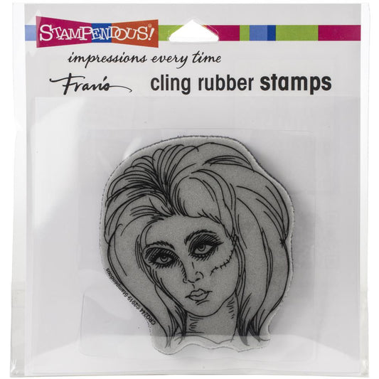 STA CLING ZOMBIE GIRL STAMP
