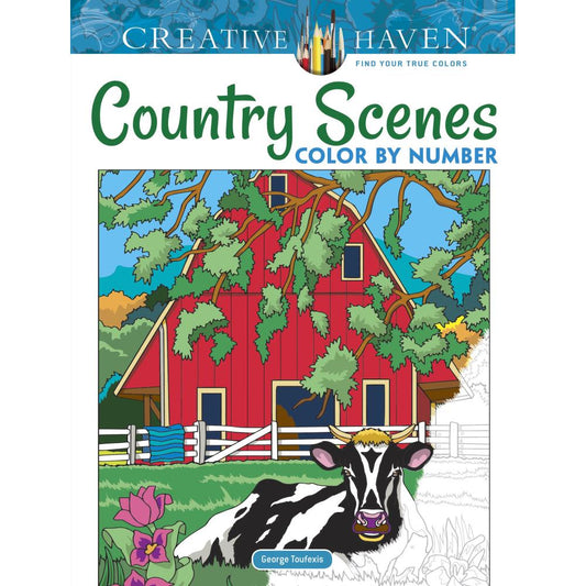 COUNTRY SCENES COLOR BY NUMBER BOOK