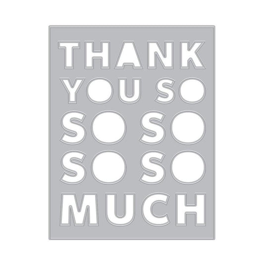 H A THANK YOU MESSAGE COVER PLATE DIE