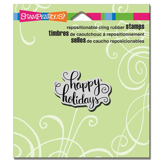 STA CLING HOLIDAY SCROLLS STAMP