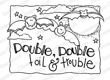 IO DOUBLE TROUBLE CLING STAMP