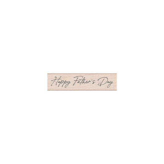 H A HANDWRITTEN FATHER'S DAY WOOD STAMP