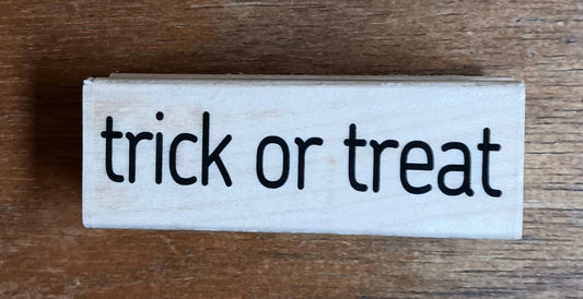 H A TRICK OR TREAT MESSAGE STAMP